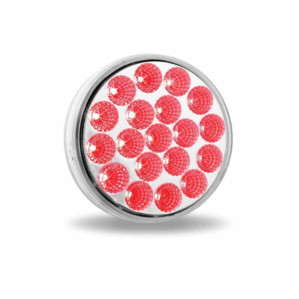 4″ Red Stop, Turn & Tail to White Back Up Round LED Light – 19 Diodes TLED-4X40T