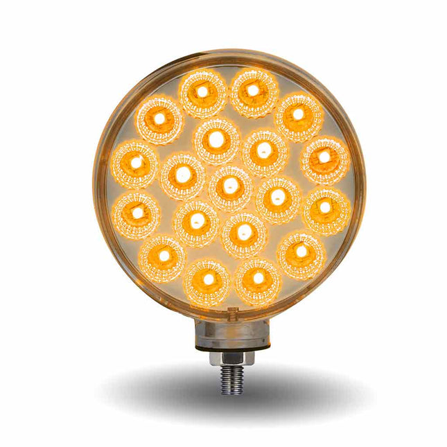 Clear Amber/Red Turn & Marker Double Face Round Reflector LED Light – 38 Diodes TLED-DFCC3 - General Diesel Repair & Chrome