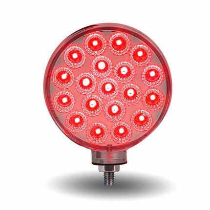 Clear Amber/Red Turn & Marker Double Face Round Reflector LED Light – 38 Diodes TLED-DFCC3 - General Diesel Repair & Chrome