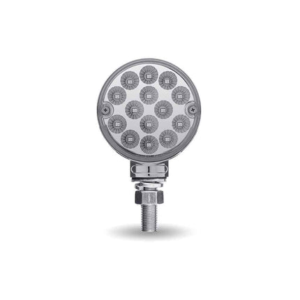 Amber/Red Turn & Marker to Red Auxiliary 3″ Mini Double Face Round Light with Reflector LEDs – 28 Diodes TLED-DL3XR - General Diesel Repair & Chrome