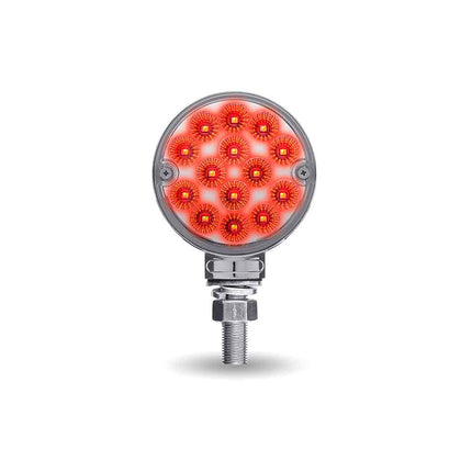 Amber/Red Turn & Marker to Red Auxiliary 3″ Mini Double Face Round Light with Reflector LEDs – 28 Diodes TLED-DL3XR - General Diesel Repair & Chrome