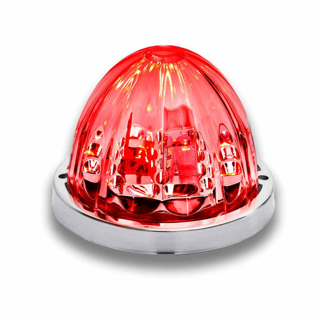 Clear Red Stop, Turn & Tail Star-Burst Watermelon LED Light – 19 Diodes TLED-WTCR