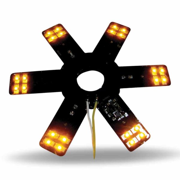 TLED-X1A 8" Star Amber LED for 15" Donaldson & Vortox Air Breather (24 Diodes) - General Diesel Repair & Chrome