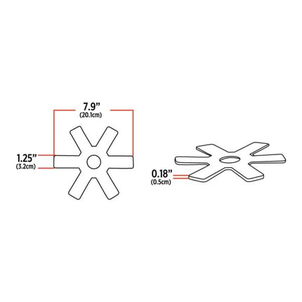 TLED-X1R 8" Star Red LED for 15ö Donaldson & Vortox Air Breather (24 Diodes) - General Diesel Repair & Chrome