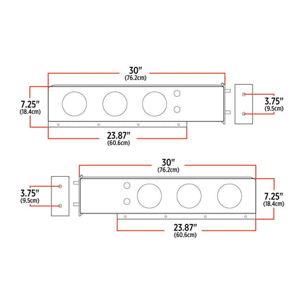 30″ LED Mud Flap Hangers – 3 3/4″ Bolt Spacing | 6 x 4″ Holes | Stainless Steel TU-9209 - General Diesel Repair & Chrome