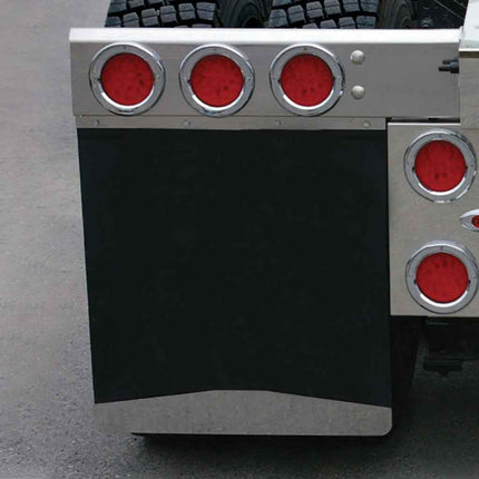 24″ Angled Bottom Mud Flap Weight with Backing Plate – Welded | Stainless Steel TU-9241 - General Diesel Repair & Chrome