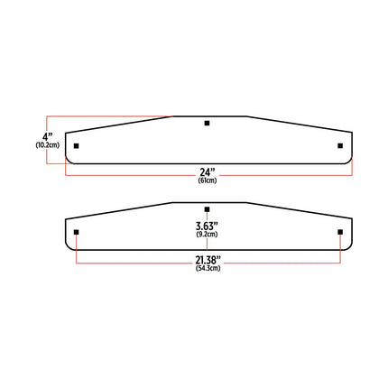 TU-9246 24" Bolted Angled Bottom Mud Flap Weight