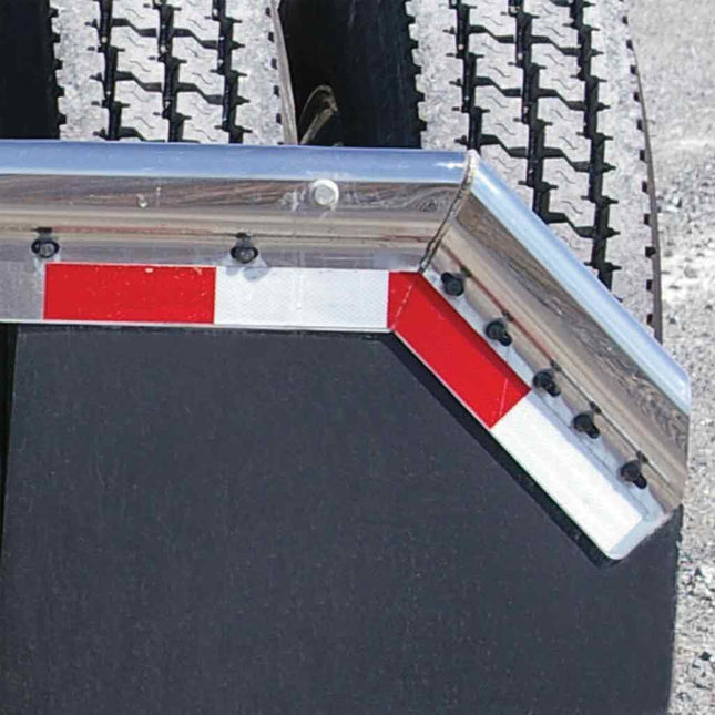 TU-9250 Angled Aluminum Reflector Strip with 3M Reflector - General Diesel Repair & Chrome