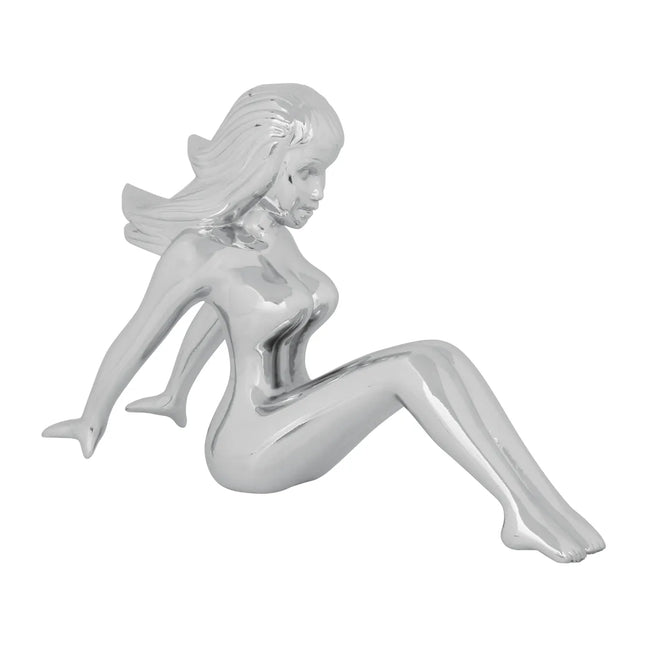 48410 Cr. Sitting Nude Lady Hood Ornament w/HW, 6.5”x2”x4.5” - General Diesel Repair & Chrome