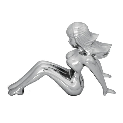 48410 Cr. Sitting Nude Lady Hood Ornament w/HW, 6.5”x2”x4.5”